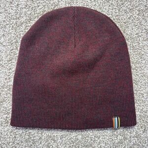 Smartwool Beanie Mens One Size Red Merino Wool Knit Thermal Winter Hat
